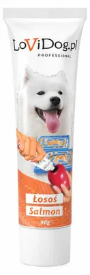 Obrázek produktu pro Lovi Dog Paštika z lososa v tubě 90g Pochoutka pro psy