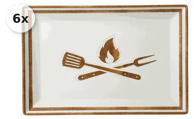 Produktbild von Servierplatte 34x23cm 6er Set Rusty