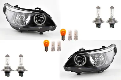 Produktbild von Johns, Scheinwerfer Set passend für BMW 5er E60 E61 07/03-03/07 + Leuchtmittel Satz L+R 63127165561 63126910777 6910777 7165561 63127165562 6312691077