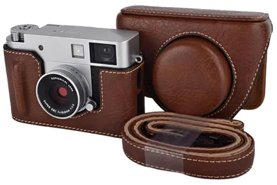 Obrázok produktu pre Kožené puzdro na fotoaparát s nastaviteľným ramenným popruhom