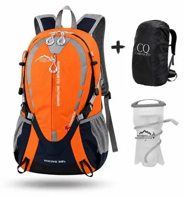 Image de CarryQuest® - Sac à dos d'hydratation de 25 litres avec poche à eau de 2 litres, couleur orange