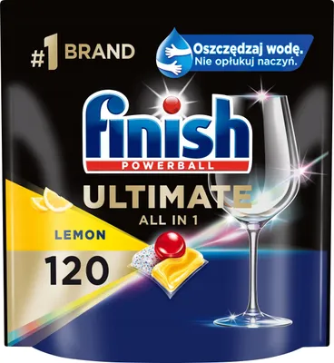 Produktbild von Finish Powerball Ultimate All in 1 Lemon Geschirrspülkapseln 120 Stk