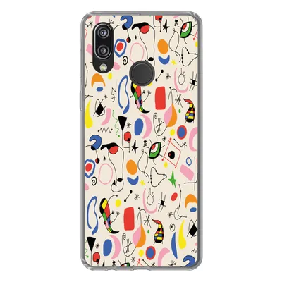 Produktbild von MuchoWow® Handyhülle Schutzhülle Hülle für Huawei P20 Lite (2020) Muster - Abstrakt - Kunst Silikon Softcase Handy Hülle - Kartenhalter