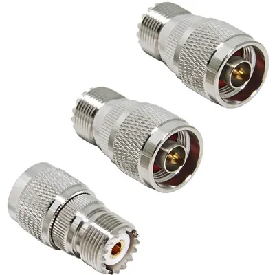 3x N-Stecker auf UHF-Buchse Adapter, Koaxial-Adapter für Antenne