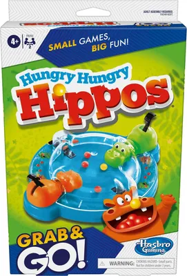 Produktbild von Reisespiel Hungry Hungry Hippos Grab&Go