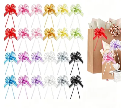 Productafbeelding van Lint voor cadeaus - 24 stuks in 12 kleuren - Geschikt voor cadeauverpakkingen en decoraties - 97,5 cm / 38 inch