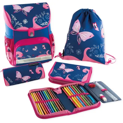 Produktbild von EBERHARD FABER Schulranzen-Set EFAlino Schmetterling 4-teilig