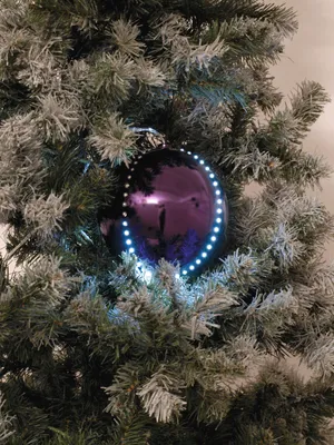 Productafbeelding van EUROPALMS LED sneeuwbal, 8 cm, paars, 5 stuks (83501240)