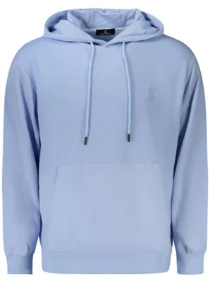Image de Sweat-shirt bleu pour homme : capuche, poche kangourou, broderie