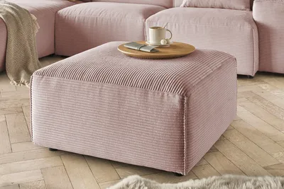 Produktbild von KAWOLA Hocker RANI Polsterhocker Cord rosa