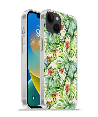 Produktbild von MuchoWow® Handyhülle Schutzhülle Hülle für Apple iPhone 14 Plus - Soft case Blume - Blatt - Muster Silikon Softcase Handy Hülle - Abbildung