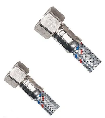 Produktbild von Aqualine Flexibler Schlauch, Edelstahl FxF 3/8"x1/2", 80cm