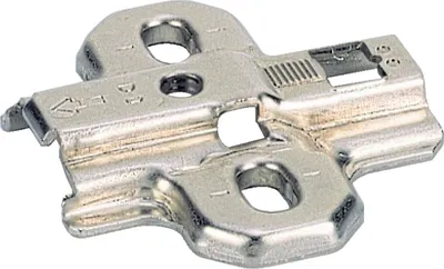 Produktbild von Hettich Intemat-Montageplatte 72985 – Kreuzmontageplatte zum Anschrauben Distanz 3 mm Lochreihe 37×32 mm vernickelt