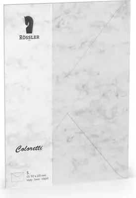 Produktbild von Umschlag c5 coloretti 5 Stück grau marmoriert
