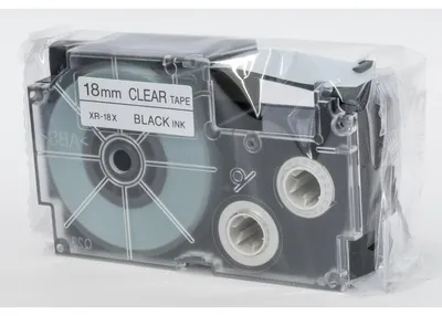 Produktbild von Casio XR-18X1, Schwarz auf transparent, Schwarz, Box