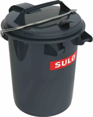 Produktbild von SULO Systemmülleimer 35l grau Kunststoff, m.Alu-Bügel