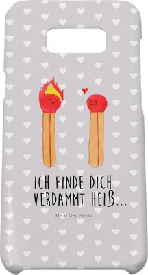 Produktbild von Mr. & Mrs. Panda Samsung Galaxy S8 plus Handyhülle  Streichhölzer - Grau Pastell - Geschenk, Liebesbeweis, Handy Case, Hülle, Cover, Liebesgeschenk, Freundin