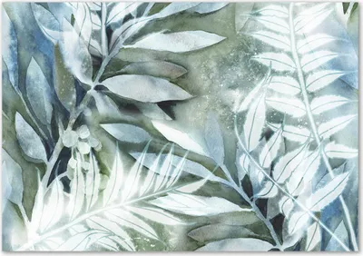 Produktbild von Tulup® Glas-Bild - 100 x 70 - Wandbild aus Glas - Wandkunst - Wandbild hinter gehärtetem Sicherheitsglas - Blumen & Pflanzen - Laub - Grün