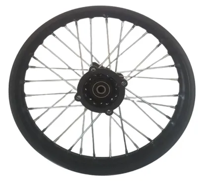 Produktbild von Dirtbike Stahlfelge Pitbike Rad Ersatzfelge 1,85 x 14 Zoll hinten 15 mm Achse