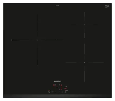 Immagine prodotto di Piano cottura a induzione 60 cm 3 fuochi 7400 w nero Siemens EH631BJB6E