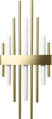 Produktbild von Wandlampe Messing H: 70,5 cm in Bronze hell 3-flammig Art Déco Wandleuchte