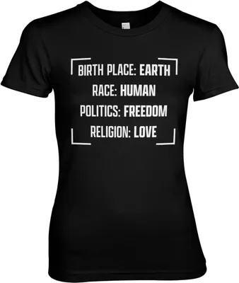 Produktbild von Birthplace - Earth Girly Tee - Large - Black