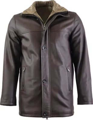 Image de Veste en cuir pour homme Ricano JEMENEZ - Marron / L
