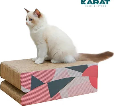 Produktbild von Kratzpappe für Katzen Kratzmöbel aus Qualitäts-Pappe in drei Ausführungen Sarabi