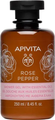 Produktbild von Apivita Gel Body Care Rose Pepper Shower Gel with Essential Oils 250ml