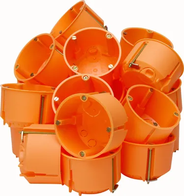 Produktbild von Kopp Hohlwandschalterdose, Ø 68 mm, Dosentiefe: 47 mm, orange, IP30, Profi-Pack: 25 Stück