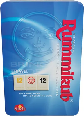 Immagine prodotto di Rummikub Original, scatola in metallo, edizione da viaggio, gioco da tavolo per bambini dai 6 anni in su, gioco strategico per tutta la famiglia, giochi da tavolo per 4 giocatori
