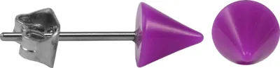 Produktbild von Chirurgenstahl Ohrstecker Acrylspitze Größe - 3 mm Farbe - Lila
