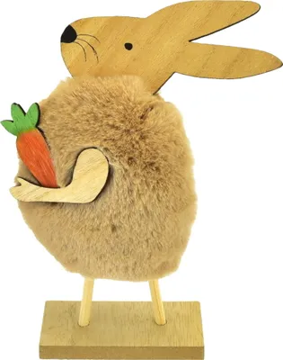 Image de Lapin en peluche avec carotte, 20x10 cm