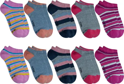 Produktbild von OCERA 10 Paar Kinder Sneaker Socken für Mädchen im Farbmix Gr. 27/30
