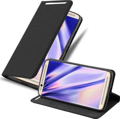 Obrázek produktu pro Cadorabo Case for ZTE Axon 7 Protective Case in Black Pouzdro na mobilní telefon s magnetickým zavíráním