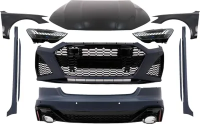 Produktbild von Wide Bodykit für Audi A7 4G MOPF 15-17 Stoßstange Kotflügel Motorhaube Scheinwerfer LED.