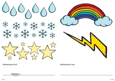 Produktbild von EDUPLAY 120622 Wettersymbole, 6 Folien, mehrfarbig, 6-teilig (1 Set)