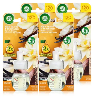 Produktbild von Airwick Aroma-Öl Nachfüller süße Vanille & Sheabutter 19ml Raumduft (4er Pack)