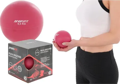 Image de ENERO FIT Toning Ball 0,5 kg rose – Ballon lesté/ballon d'entraînement pour le Pilates, le yoga et le fitness, ballon lesté pour exercices de musculation et de rééducation
