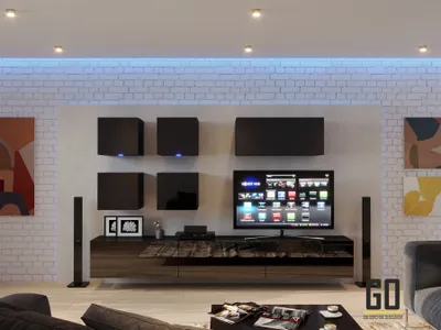 Produktbild von Mediawand Wohnwand 8 tlg - NEXI XL 20 - Schwarz Hochglanz inkl. LED