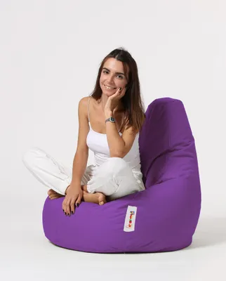 Produktbild von Hanah Home, Drop- FRN1183, Violett, Klassische Sitzsäcke, 100% ige Styropor mit hoher Dichte recycelt