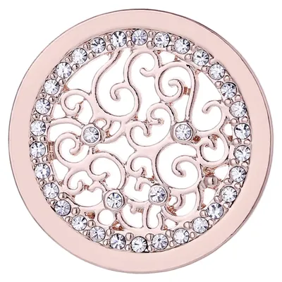 Produktbild von Morella Damen Coin 33 mm Zirkonia Ornament roségold