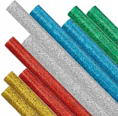 Produktbild von LTC Glitzer-Heißklebestifte 10 Stück 7mm Mehrfarbig
