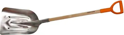 Zdjęcie produktu dla Fiskars 1001637, Łopata do zboża, Aluminium, Polipropylen (PP), Aluminium, Drewno, Kwadrat, W kształcie litery D, 1,4 kg