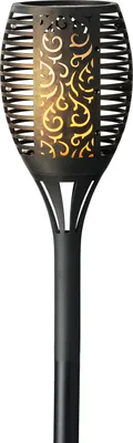 Obrázek produktu pro Solární svítilna plastová blikací efekt Ø12cm H.61,5cm černá/plamenná