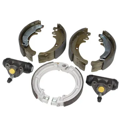 Zdjęcie produktu dla Szczęki hamulcowe RMS + cylinderek hamulcowy tylny + przedni do Piaggio Ape 50 FL3 FL Mix RST TM P50 TL5T TL6T