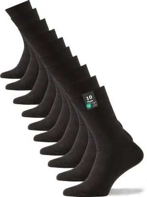 Produktbild von Cotton Prime® 10 Paar Uni Socken Baumwollsocken - Back to Basic 39-42 schwarz