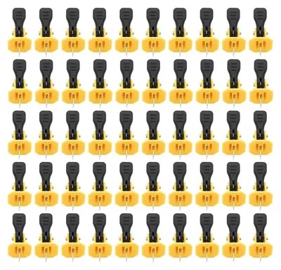 Immagine prodotto di Set di 50 strumenti per il livellamento delle piastrelle - Sistema riutilizzabile per il livellamento delle piastrelle - Distanziatori per piastrelle - Materiale: PP - Spessore giunto: 1,5 mm - Distanziatori per piastrelle