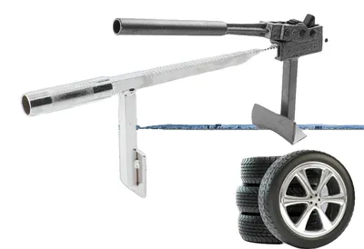 Image de Appareil de changement de pneus, métal/acier, 43 x 13 x 26 cm, compatible avec divers modèles de voitures et de motos