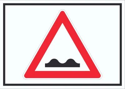 Produktbild von Schild Achtung unebene Fahrbahn Symbol A5 (148x210mm)